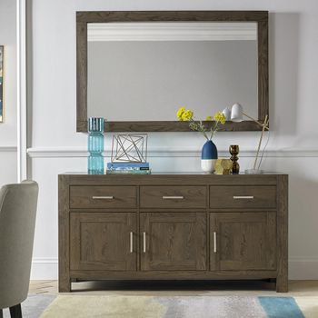 Turin Dark Oak 3 Door Wide Sideboard