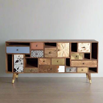 Bonham Mango Wood 160cm Large Multi Drawer Sideboard