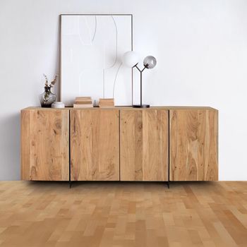 Cacavia Natural Acacia Wood 200cm 4 Door Extra Large Sideboard