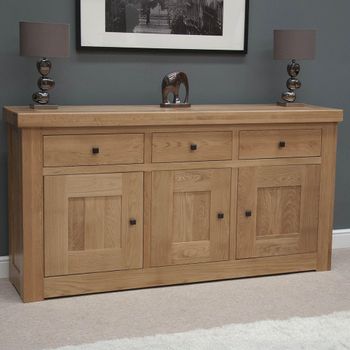 Bordeaux Oak 182cm 3 Door Extra Large Sideboard
