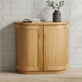 Sorento Curved Oak Narrow Sideboard