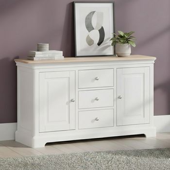 Cromwell Grey Painted 135cm 2 Door Medium Sideboard