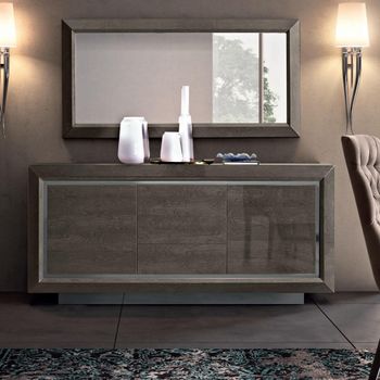 Elite Italian Silver Birch Large Buffet Sideboard