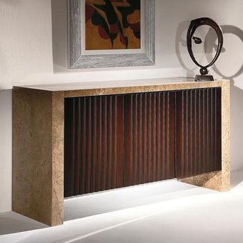 Espresso and Wood Marble Medium Sideboard - Sizes Available