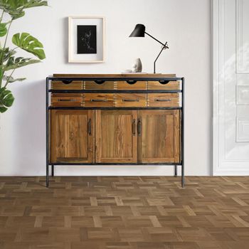 Gjavan Mango Wood 140cm 3 Door Medium Sideboard