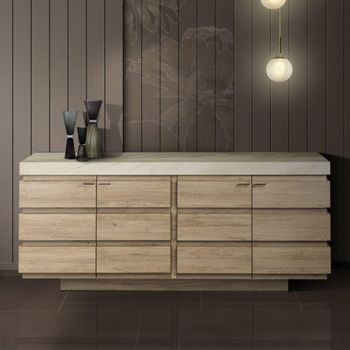Goya Marble Top 190cm 4 Door Extra Large Sideboard - Sizes Available