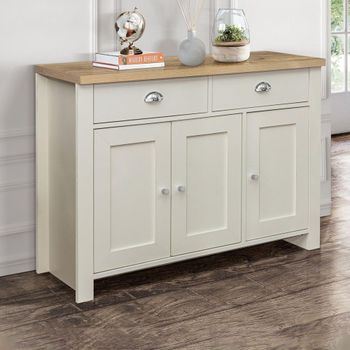 Highgate Cream Painted 3 Door Medium Sideboard