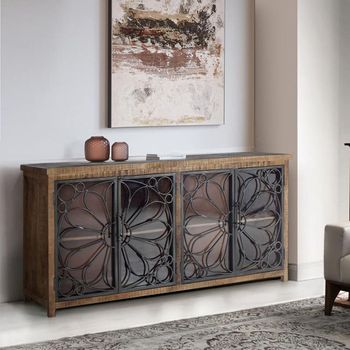 Hopkins Mango Wood 190cm 4 Door Extra Large Sideboard
