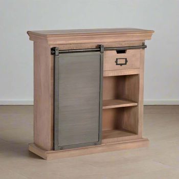 Irondale Mango Wood 85cm 1 Door 1 Drawer Small Sideboard