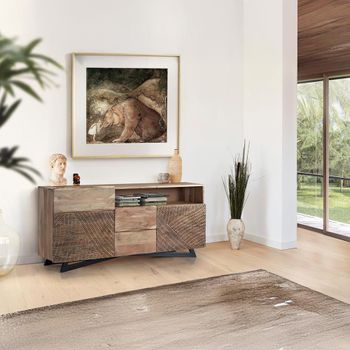 Karlstad Acacia Wood 160cm 2 Door Large Sideboard