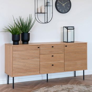 Kyoto Oak 150cm 2 Door 3 Drawer Medium Sideboard