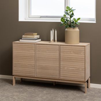 Linley White Oak 135cm 3 Door Medium Sideboard
