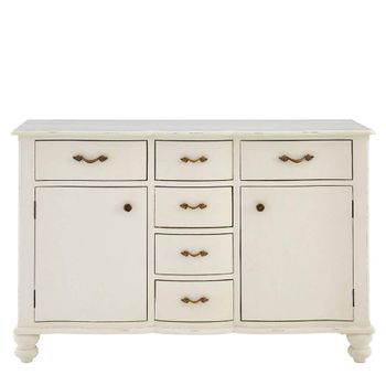Loire White 130cm 2 Door Medium Sideboard