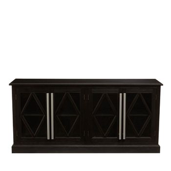 Lyon Black Oak 180cm 4 Door Extra Large Sideboard