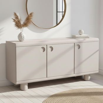 Magee Grey 160cm 3 Door Large Sideboard