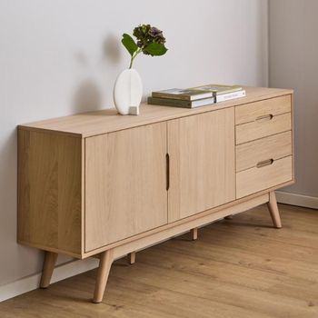 Marte White Oak 180cm 2 Door Extra Large Sideboard