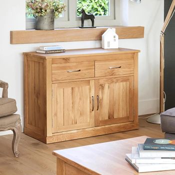 Mobel Oak Narrow Small Sideboard