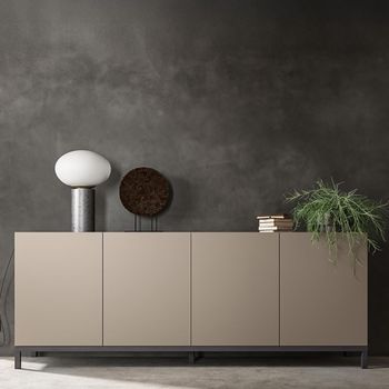 Modern Kali Taupe 4 Door Extra Large Buffet Sideboard