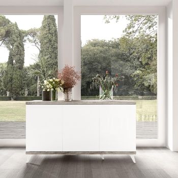 Modern Treviso White 3 Door Large Buffet Sideboard