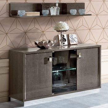 Platinum Italian Slim Silver Birch Medium Buffet Sideboard