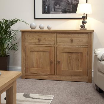 Torino Oak 130cm 2 Door Medium Sideboard