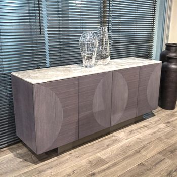 Opera Marble and Wood 4 Door Large Sideboard - Sizes Available
