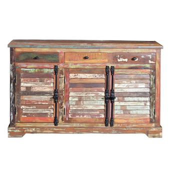 Ostenth Recycled Wood 150cm 3 Door Medium Sideboard