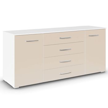 Aditio Alpine White and Champagne 160cm 2 Door Large Sideboard