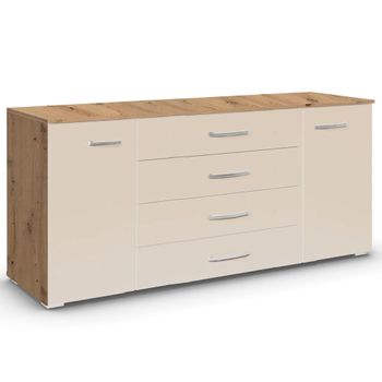 Aditio Artisan Oak and Champagne 160cm 2 Door Large Sideboard