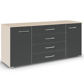 Aditio Champagne and Metallic Dark Grey 160cm 2 Door Large Sideboard