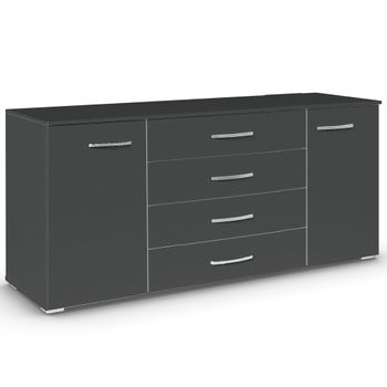 Aditio Metallic Dark Grey 160cm 2 Door Large Sideboard