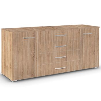 Aditio Sonoma Oak 160cm 2 Door Large Sideboard