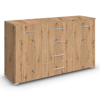 Aditio Artisan Oak 120cm 2 Door 4 Drawer Medium Sideboard
