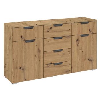 Aditio Artisan Oak 120cm 2 Door 6 Drawer Medium Sideboard