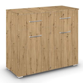 Aditio Artisan Oak 80cm 2 Door 2 Drawer Small Sideboard