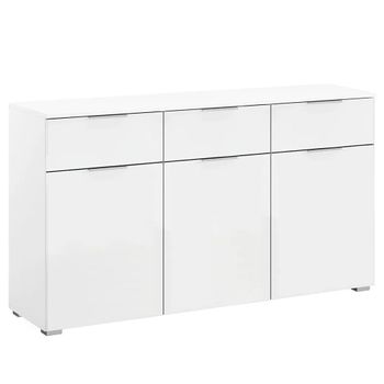 Alabama Alpine White 120cm 3 Door Medium Sideboard