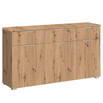 Alabama Artisan Oak 120cm 3 Door Medium Sideboard
