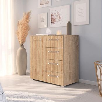 Evelyn Sonoma Oak 80cm 1 Door Small Sideboard