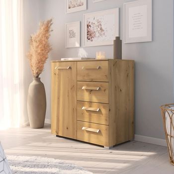 Evelyn Wild Oak 80cm 1 Door Small Sideboard