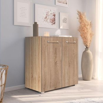 Evelyn Sonoma Oak 80cm 2 Door Small Sideboard
