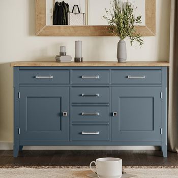 Signature Blue 140cm 2 Door Medium Sideboard