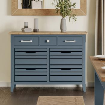 Signature Blue 7 Drawer Sideboard