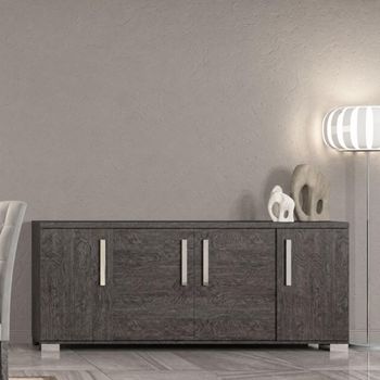 Sarah Day Grey Birch 202cm 4 Door Buffet Sideboard - Assembled