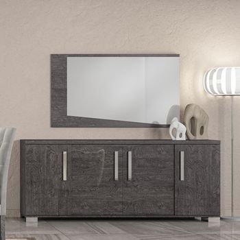 Sarah Day Grey Birch 202cm 4 Door Buffet Sideboard