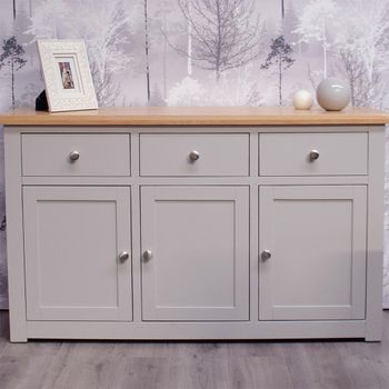 Diamond Painted 137cm 3 Door Medium Sideboard