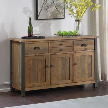 Urban Elegance Reclaimed Wood 3 Door Sideboard