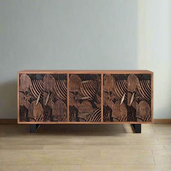 Valentia Artisan Acacia Wood 175cm 4 Door Large Sideboard