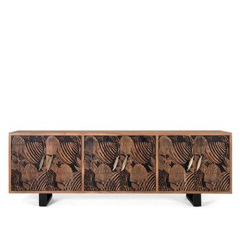 Valentia Artisan Acacia Wood 220cm 6 Door Extra Large Sideboard