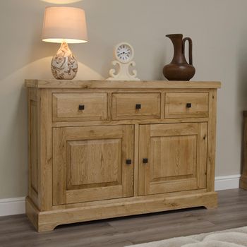 Deluxe Oak 130cm 2 Door Medium Sideboard