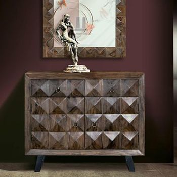 Ziberesh Dark Rosewood 100cm 2 Door Small Sideboard